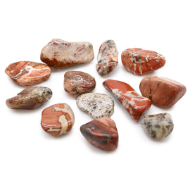 Bag of 12 Medium African Tumble Stones - Light Jasper