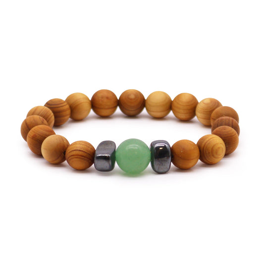 Cedarwood Sacral Chakra Bangle with Aventurine