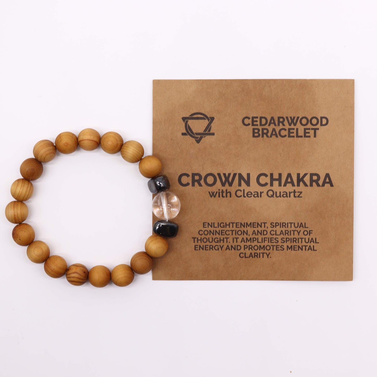 Cedarwood Third Eye Chakra Bangle with Amethyst