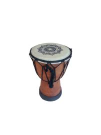 Handmade Wide Top Djembe Drum - Mandala Symbol - 15cm