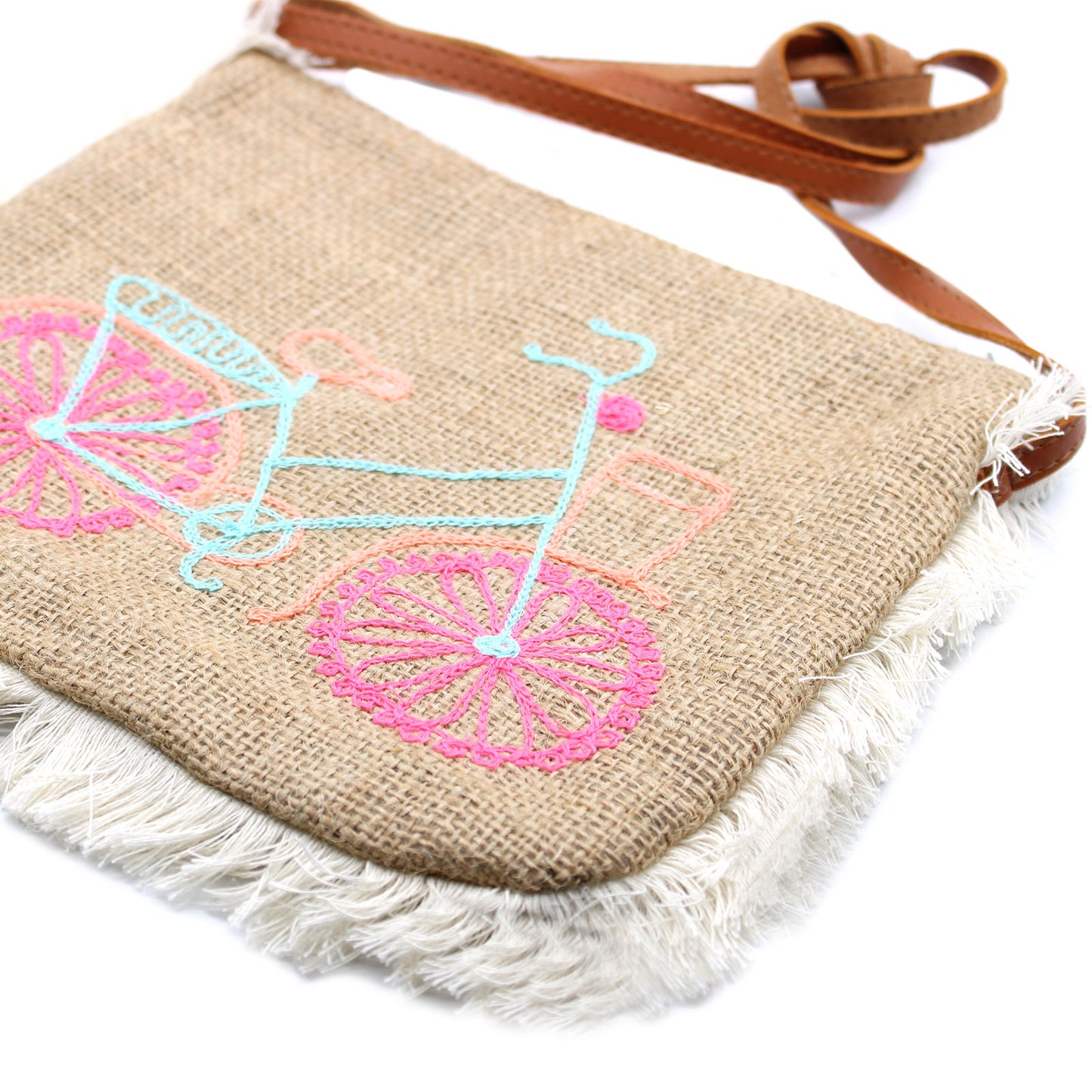 Fab Fringe Bag - Bicycle Embroidery