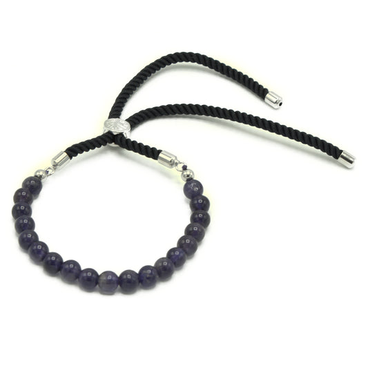 Dalmation Jasper Black Bracelet | Amethyst Black Bracelet | Pura Anima