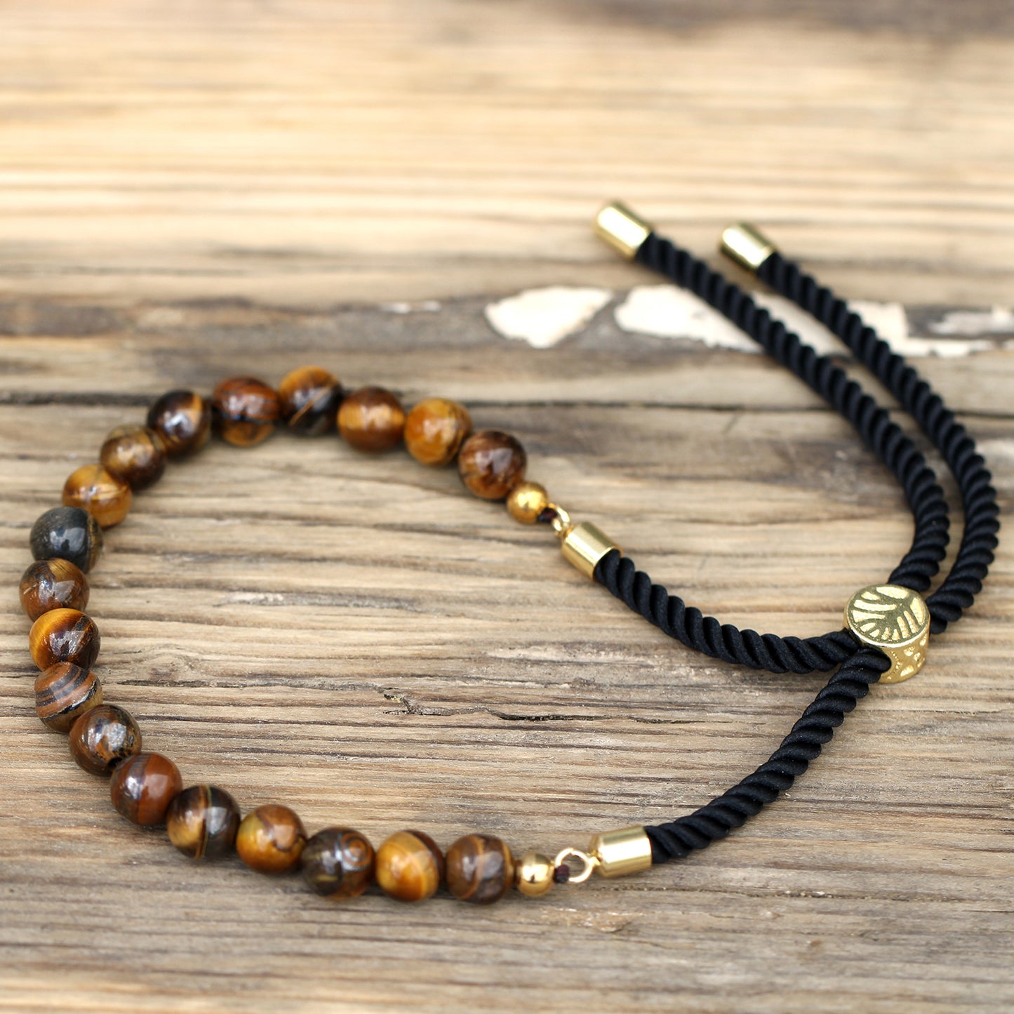 Black String Bracelet | Elegant Gemstone Bracelet | Pura Anima