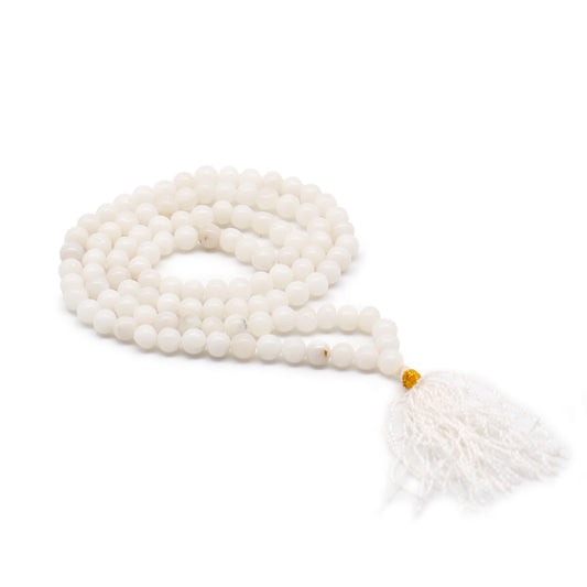 White Quartz Bead Mala | White Quartz Mala | Pura Anima