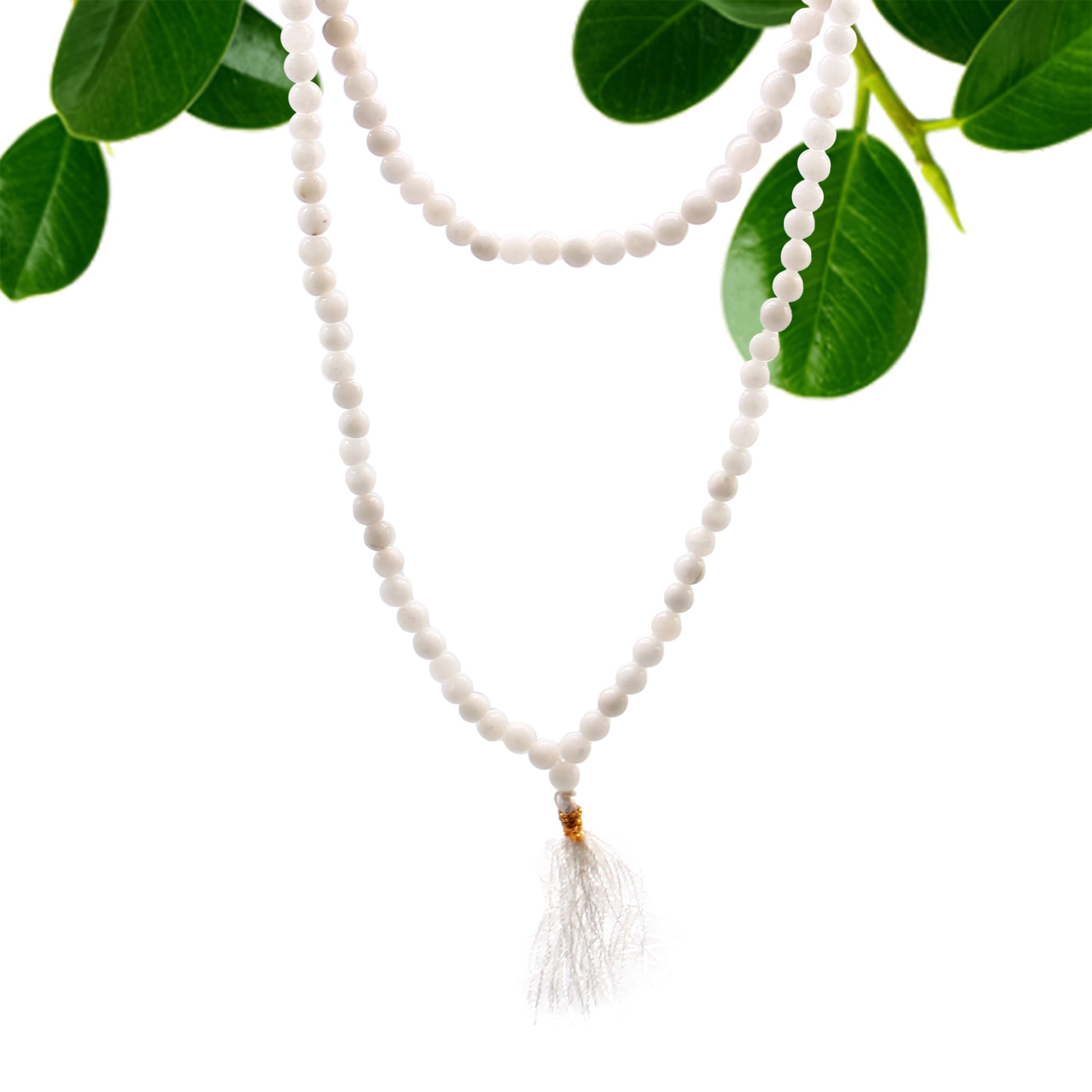 White Quartz Bead Mala | White Quartz Mala | Pura Anima