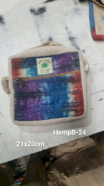 Tiedye Hemp Messegner Bag 1 Zip