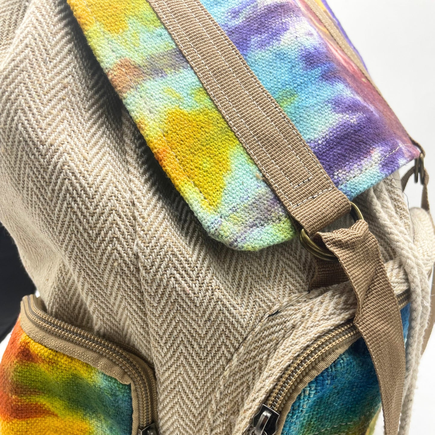 Velký čtvercový batoh Tiedye Hemp