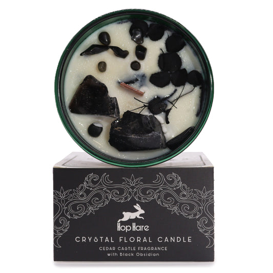 Hop Hare Crystal Magic Flower Candle - King of Swords