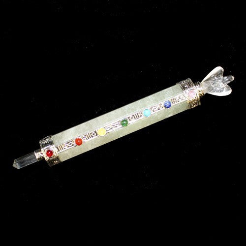 Chakra with Angel Healing Wand - Gold Crystal