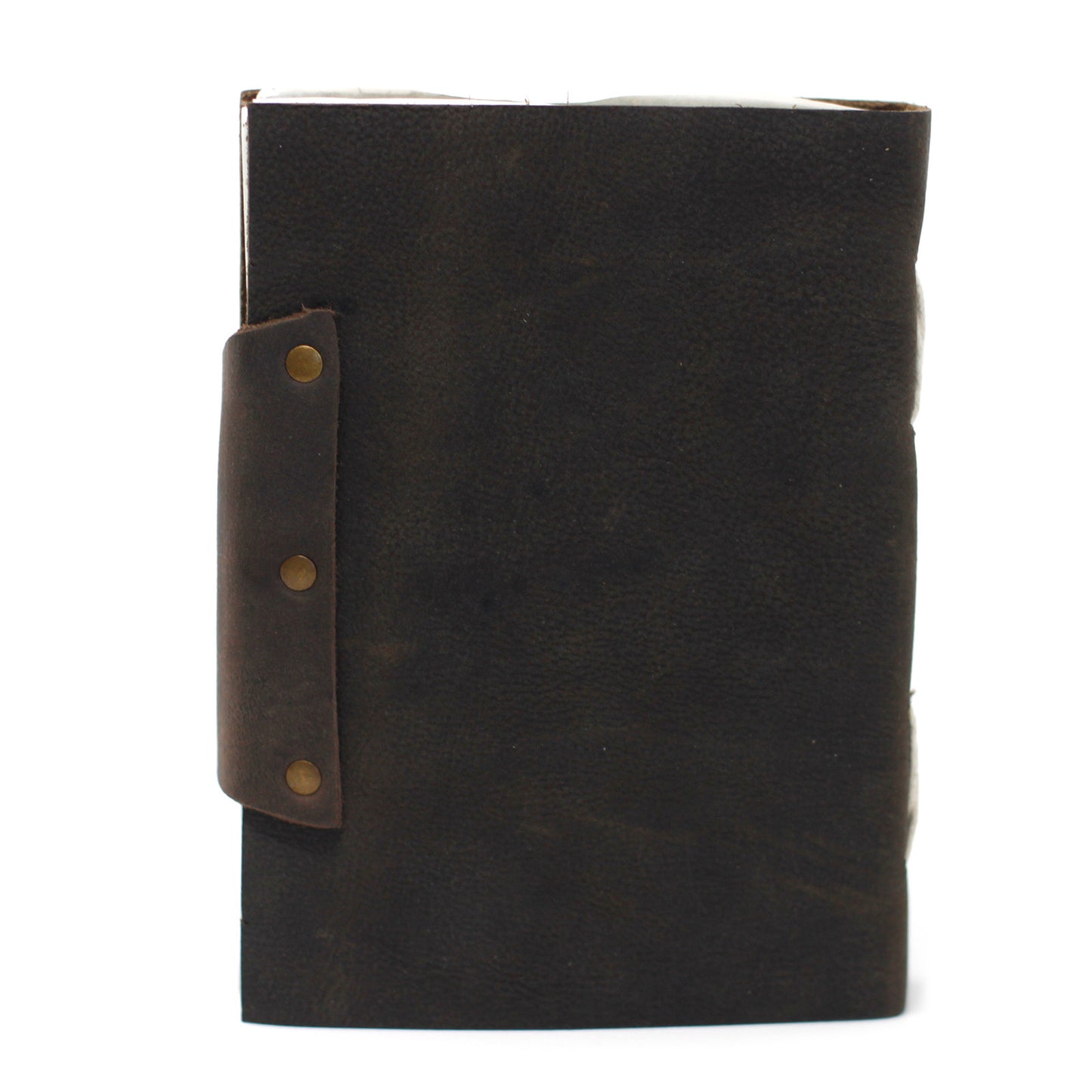 Leather Black Confessions with Lock Notebook ( 18x13 cm )