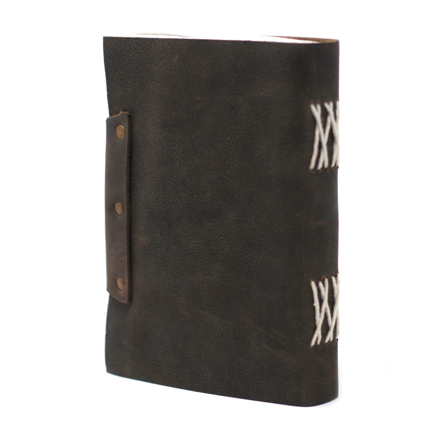 Leather Black Confessions with Lock Notebook ( 18x13 cm )