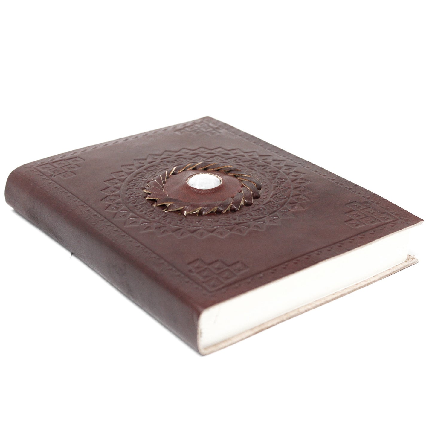 Leather Moonstone Notebook (17x12cm)