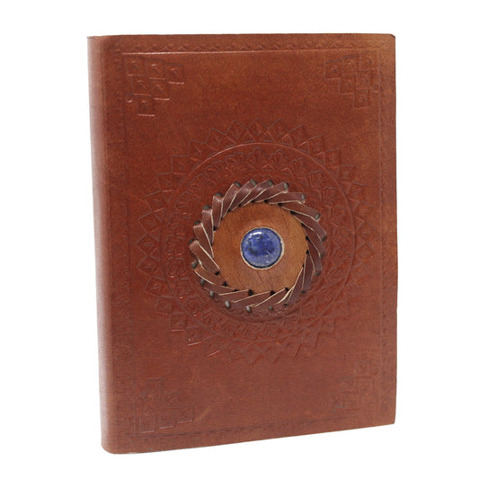 Leather Lapis Lazuli Notebook 17x12 cm