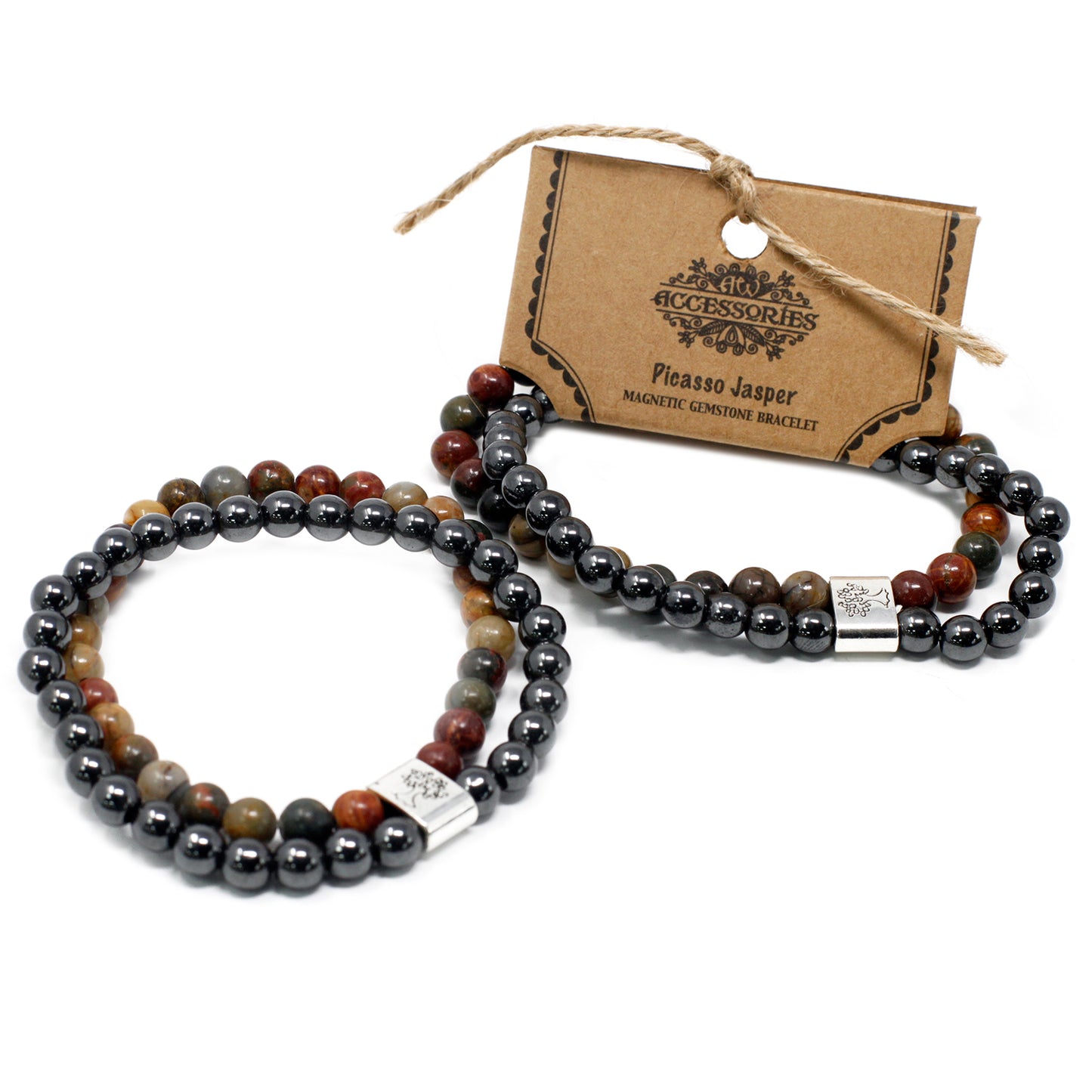 Magnetic Gemstone bracelet - Picasso Jasper