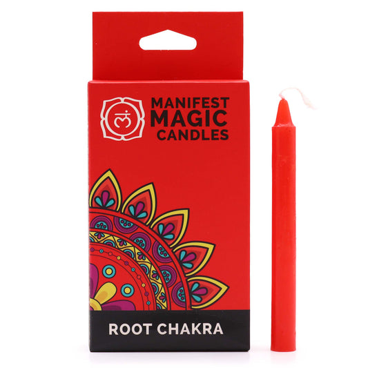 Manifest Magic Candles (pack of 12) - Red - Root Chakra