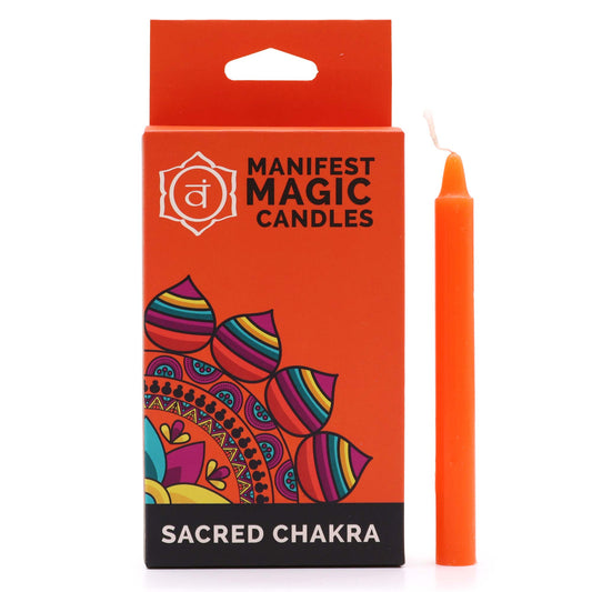 Manifest Magic Candles (pack of 12) - Orange - Sacral Chakra