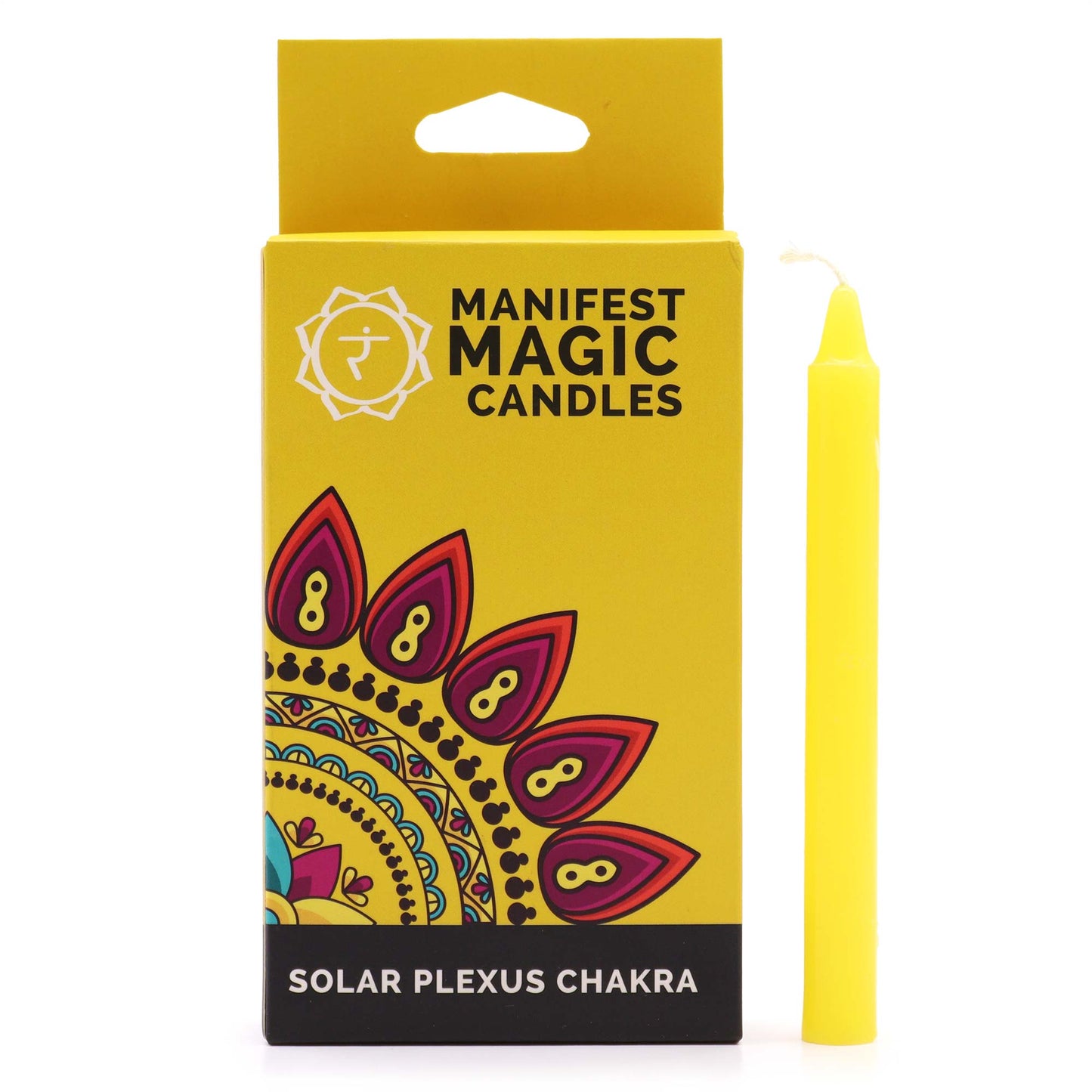 Manifest Magic Candles (balení 12 ks) - Žlutá - Solar Plexus Chakra