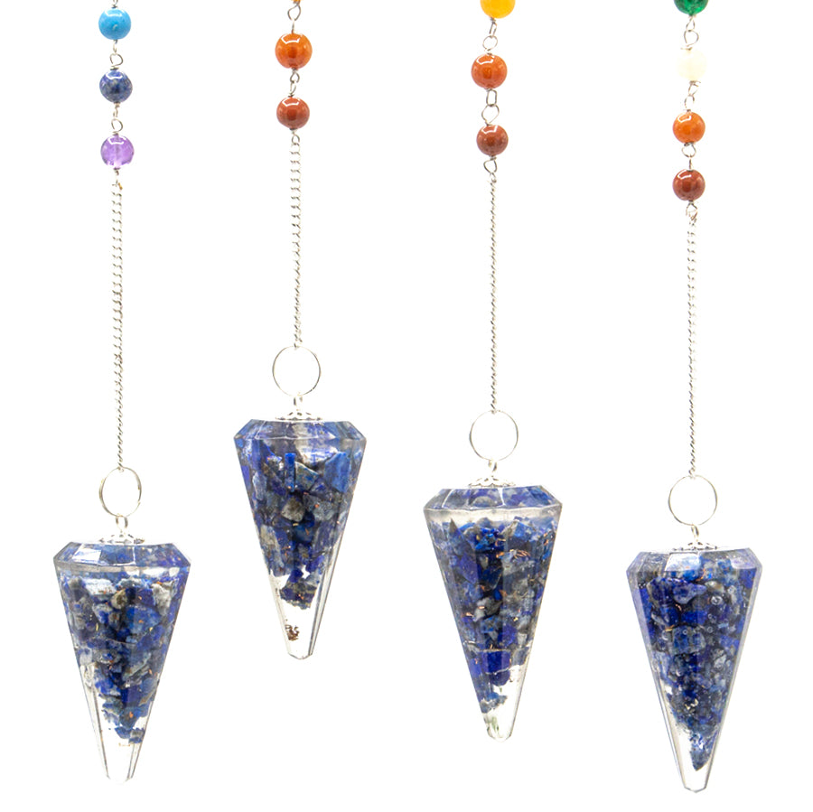 Orgonite Power Chakra Pendulum - Lapis Lazuli