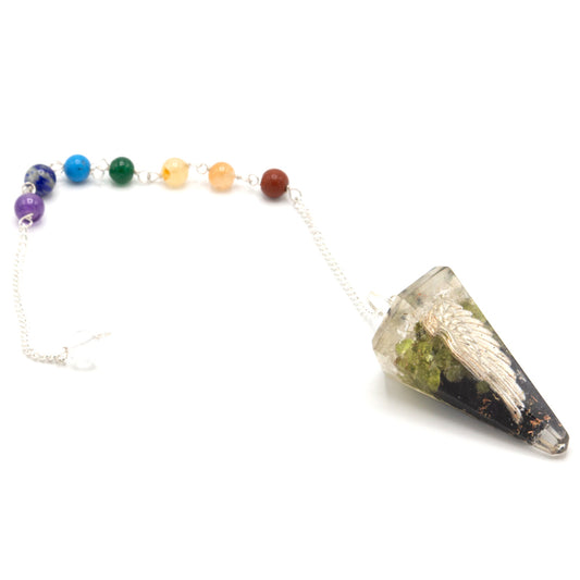 Orgonite Power Chakra Pendulum - Angel Wing - Random color