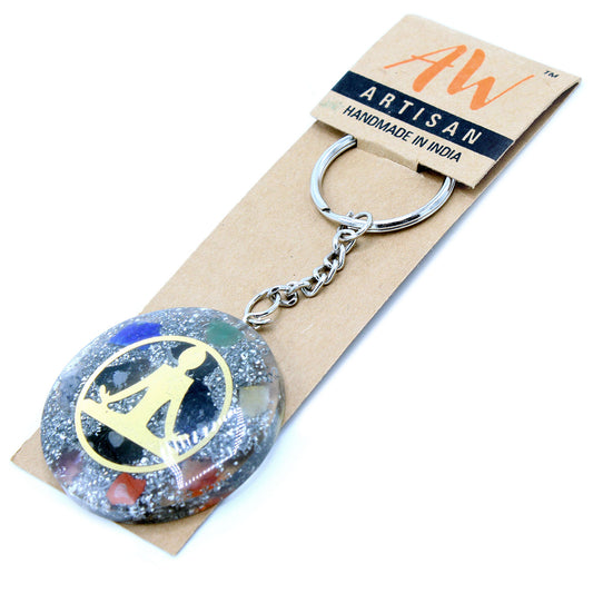 Orgonite Power Keyring - Buddha / Seven Chakra