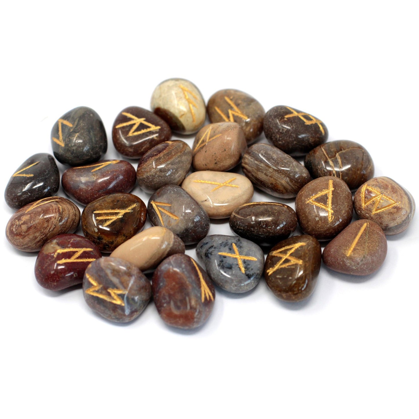 Runes Stone Set vo vrecúšku - Fancy Jasper