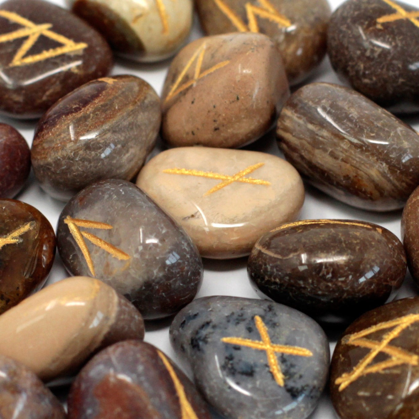 Runes Stone Set vo vrecúšku - Fancy Jasper