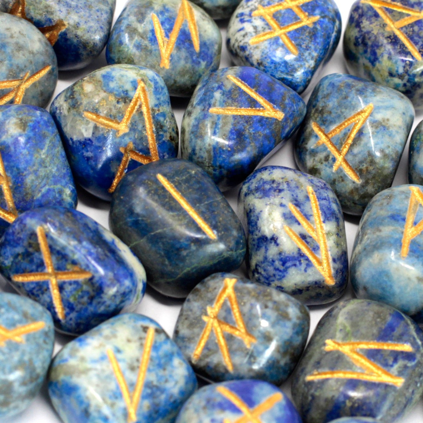 Runes Stone Set v sáčku - Lapis Lazuli