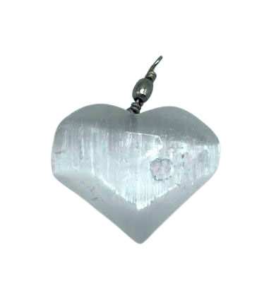 Selenite Heart Pendant