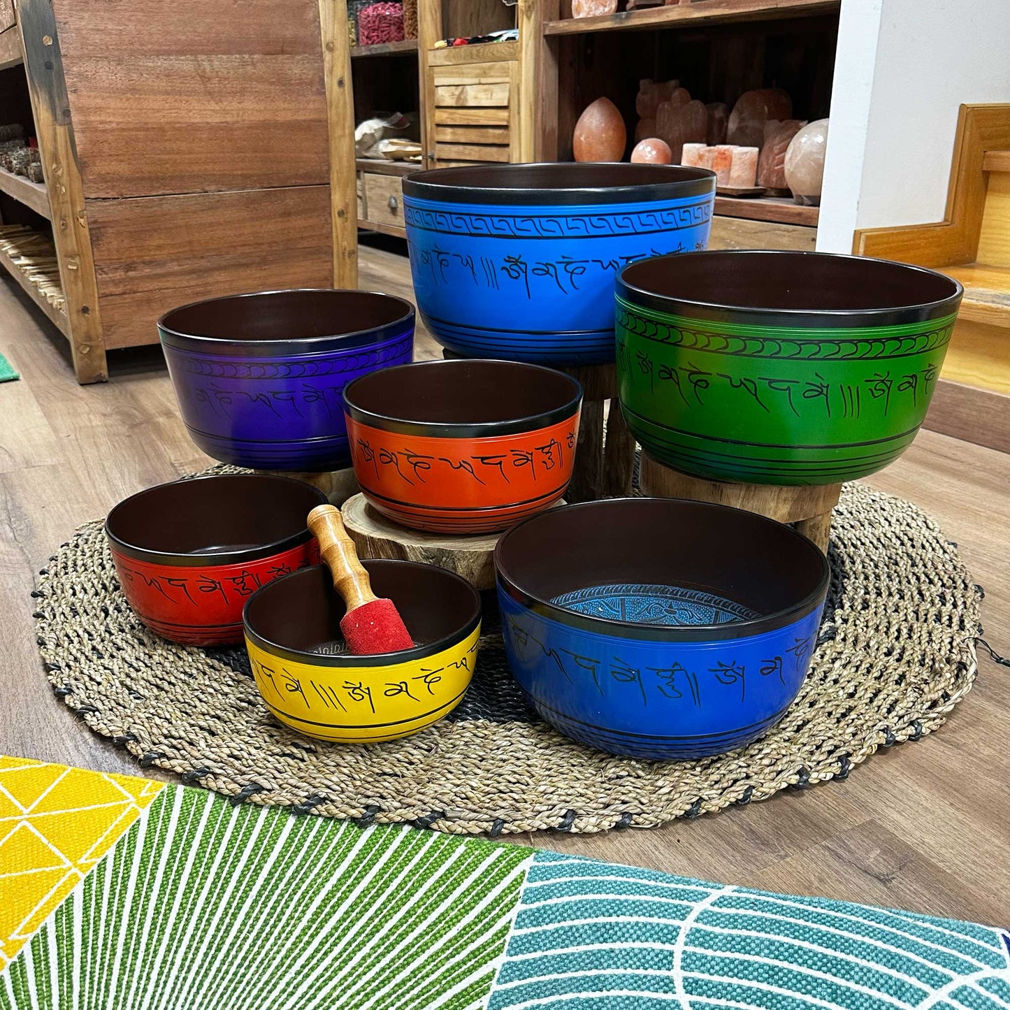 Chakra Set of Seven Singing Bowls ( 14 - 22 cm )