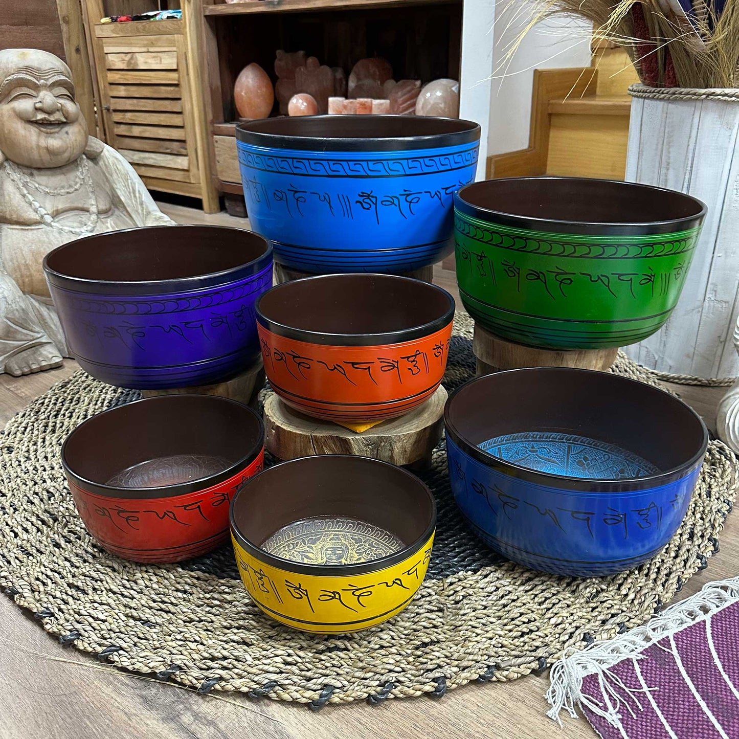 Chakra Set of Seven Singing Bowls ( 14 - 22 cm )