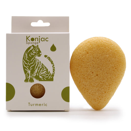 Teardrop Konjac Sponge - Turmeric - Anti-wrinkle