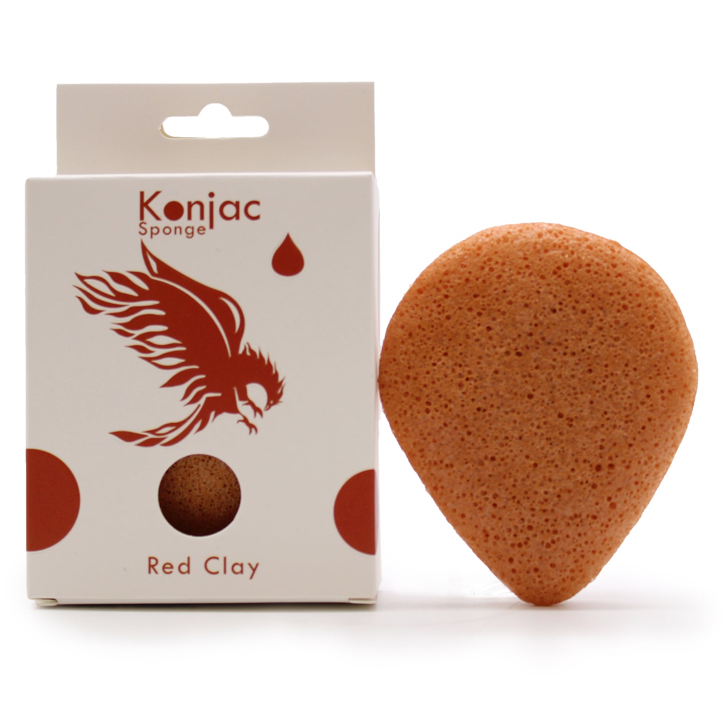 Teardrop Konjac Sponge - Red Clay - Rejuvenating